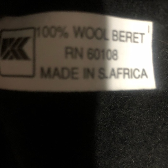 Vintage Wool Black French Beret - Picture 3 of 3